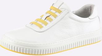 Andrea Conti Sneaker ANDREA CONTI, Damen, Gr. 37, wei&szlig;, gelb, Glattleder, Leder, Rindsleder, Schuhe Sneaker