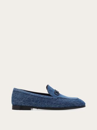 Ferragamo Women Gancini ornament loafer Blue Size 10.5