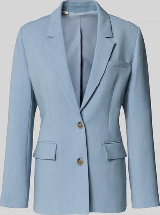 Selected Regular Fit Longblazer mit Reverskragen Modell RITA in Hellblau, Gr&ouml;&szlig;e 34