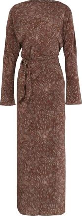 Cortana Astrid Wrap Dress - Dames - Maxi kleedjes - Rood - M - Kleedjes