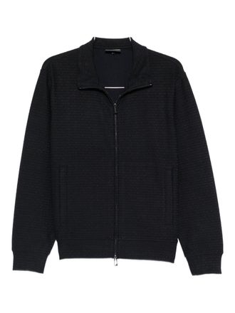 Emporio Armani Mens Cotton Blend Zipped Sweatshirt