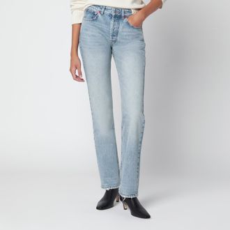 Isabel Marant Jeans Daya azzurri effetto vintage in cotone