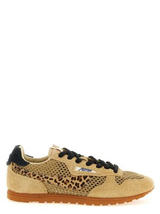 Autry Beige Lace Up Sneakers