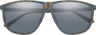 Smith Mono Lake 63m Oversize ChromaPop Polarized Round Sunglasses in Flint/Tarmac Tortoise /Slate at Nordstrom