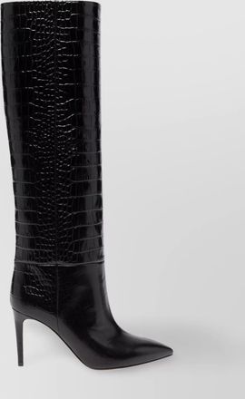 PARIS TEXAS patent leather croc-effect stiletto ankle boots