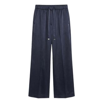 Max Mara Argenta Trousers - female - Max Mara - Wide Trousers - Blue - M - Trousers