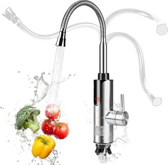 OEM Grifo El&eacute;ctrico Con Calentador De Agua Instant&aacute;neo, 220 V 3000 W, Grifo De Cocina, Calentador De Agua Inteligente Para Cocina, Jard&iacute;n, Ba&ntilde;o, Caravana,