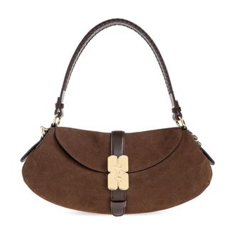 Ganni Shoulder Bags, female, Brown, Size: ONE SIZE Eco-leather Shoulder Bag