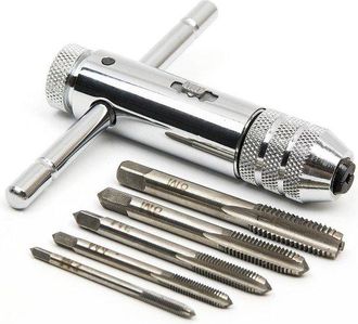 OEM Allecto Plus - Macho De Roscar M&eacute;trico Con Mango En T Ajustable Y Rueda Dentada - M3 M4 M5 M6 M8