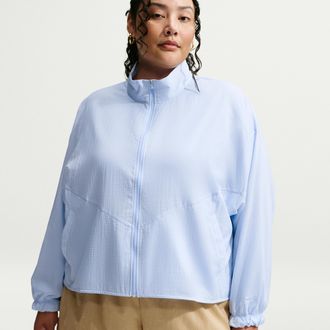 Nike Womens Nike Sportswear Oversized Lightweight Ripstop Jacket (Plus size) in Blue | IO7000-407