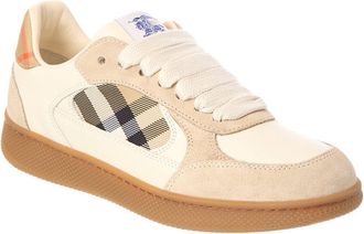 Burberry Check Canvas & Leather Sneaker