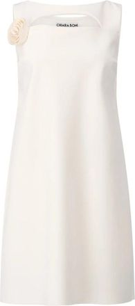 La Petite Robe Di Chiara Boni Losvallende Mouwloze Midi Jurk - Dames - Korte kleedjes - Wit - L - Kleedjes