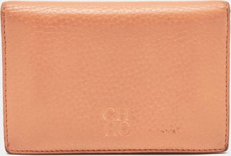 Carolina Herrera Orange Leather Wallets
