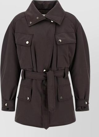 Andamane xandra jacket belted waist buttoned cuffs epaulettes