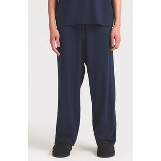 SKIMS Straight Leg Stretch Lounge Pants in Navy at Nordstrom, Size Xx-Large