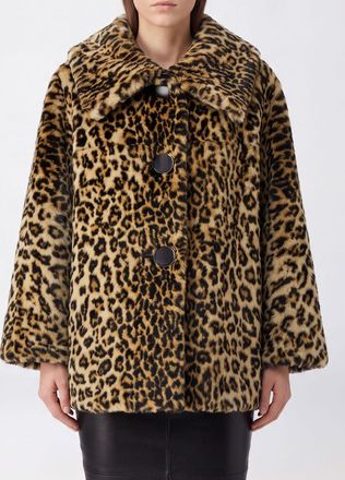 Givenchy Animal-Print Faux Fur Relaxed Fit Coat