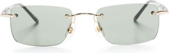 Montblanc geometric-frame sunglasses - men - Acetate - 54 - Grey