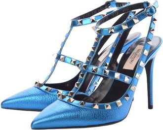 Valentino Garavani Valentino Blue Rockstud Heels Size 37.5