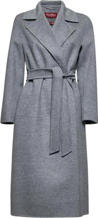 Max Mara Cles Coat - Dames - Jas met riem - Grijs - M - Wol - Jassen