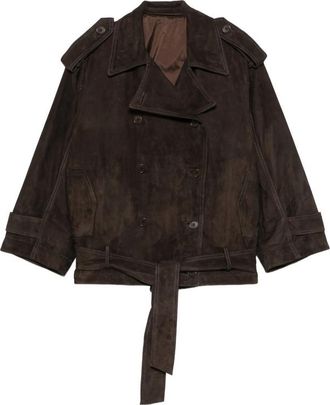 Santoro London Double-breasted Suede Jacket