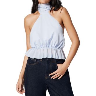 Kiki De Montparnasse Georgette Halter Top in Glace at Nordstrom, Size X-Small