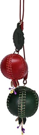OLD TREND Pom Genuine Leather Botanical Fruit Charm in Teal & Red at Nordstrom
