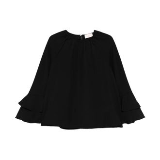 iBlues Dames, Blouses & Shirts, Zwart, Maat: XS Poliester