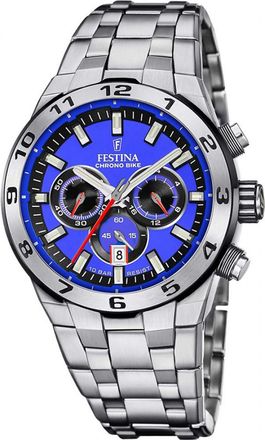 Festina F20670-3 Mens Chrono Bike Watch - Silver - One Size