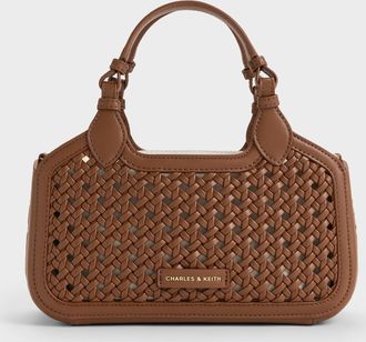 Charles & Keith Mini Azure Woven Tote Bag