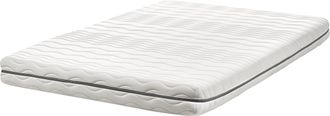 Beliani Colch&oacute;n De Espuma Viscoel&aacute;stica Con Funda Extra&iacute;ble De Poli&eacute;ster Blanco 140 X 200 Cm Jolly