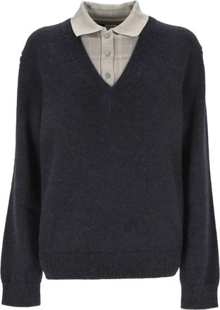 Loewe Maglione con scollo a V - Blu