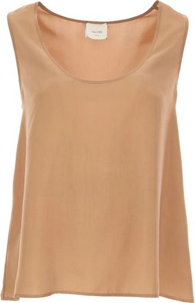 Alysi Mouwloze Tops - Dames - Tops zonder mouwen - Bruin - L - Tops