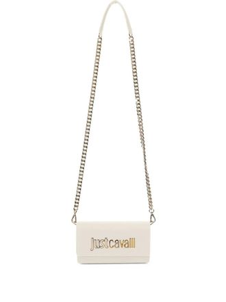 Just Cavalli logo-lettering crossbody bag - White