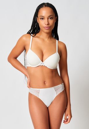 Skiny Schalen-BH SKINY Initialace, Damen, Gr. 75, Cup B, ivory, Obermaterial: 85% Polyamid, 15% Elasthan. Cups: 100% Polyester. Spitze: 90% Polyamid, 10% El