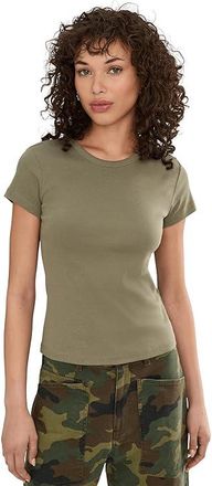 AllSaints Stevie T-Shirts Womens Clothing Laurel Green : XS (US 00-0), Cotton