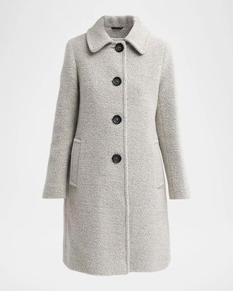 Cinzia Rocca Icons Boucl&eacute; Wool-Blend Coat