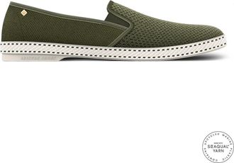 Rivieras Shoes Classic Canvas & Mesh Slip-On Loafer in Army Green at Nordstrom, Size 41