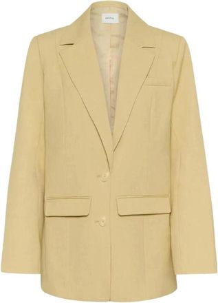 Gestuz Structured Blazer - Dames - Blazers - Beige - L - Leer - Jassen