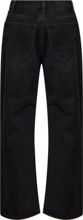 STUDIO NICHOLSON Womens Jeans Denjo Wide-Leg Washed Black Denim Cotton