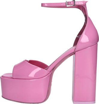 PARIS TEXAS Patentflamingo Sandal - Dames - Sandalen met hakken - Roze - 35 EU - Leer - Schoenen