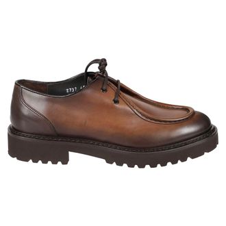Doucal's Bruine Platte Schoenen - Heren - Veterschoenen - Bruin - 43 EU - Schoenen