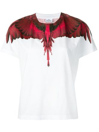 Marcelo Burlon Wings print T-shirt - women - Cotton - M - White