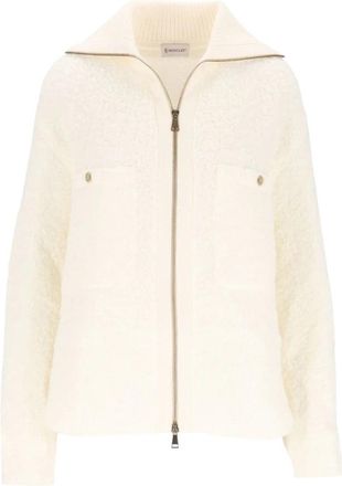 Moncler Boucl&eacute; Vest - Dames - Vesten - Wit - M - Truien & Vesten