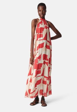 Ikks Mouwloze maxi-jurk met geometrische print