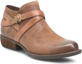 Børn Kelle Distressed Leather Bootie in Rust Distressed Leather at Nordstrom Rack, Size 9.5