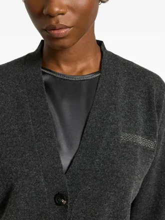 PESERICO Womens Button Embellished Cardigan Aw25 W