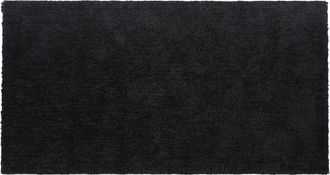Beliani Beliani - Alfombra De Pelo Largo Negra 80 X 150 Cm Rectangular Moderna Demre