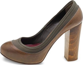 Chlo&eacute; 105mm leather pumps - Brown