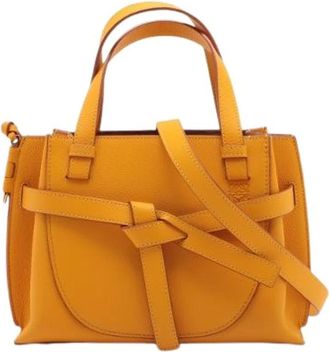 Loewe Pre-owned Leren Crossbodytas - Dames - Vintage Handtas - Geel - ONE Size - Leer - Vintage