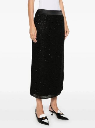 PESERICO Womens Mesh Midi Skirt Aw24 W